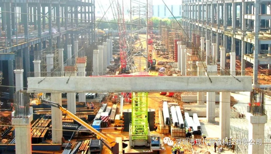 喜報|國貿物流海口倉儲項目預應力梁首吊成功